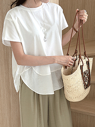 Jamie color-block t-blouse