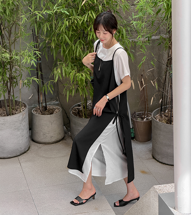 Roti Slit Layered Dress