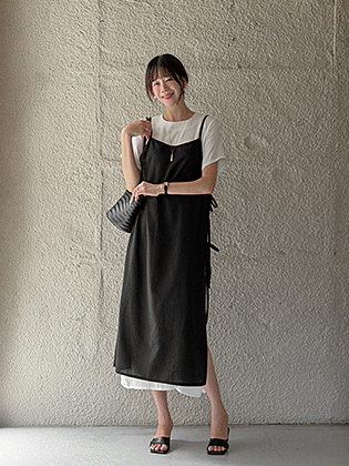 Roti Slit Layered Dress
