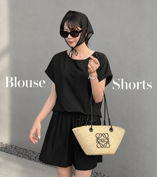 [1+1] [MADE] Cuban Boatneck Blouse + Shorts