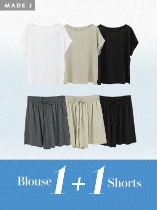 [1+1] [MADE] Cuban Boatneck Blouse + Shorts