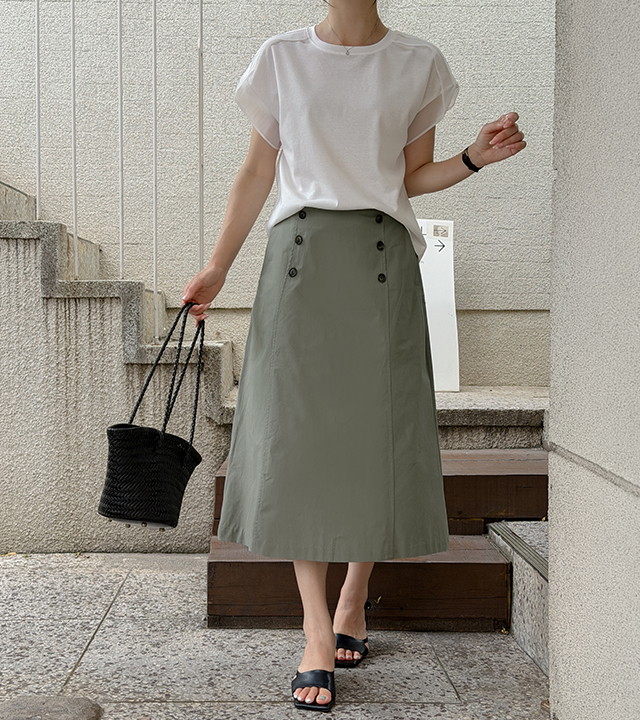 Belline Classic Button Skirt