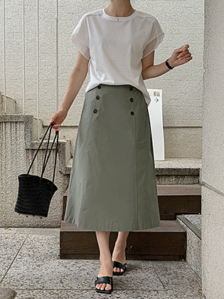 Belline Classic Button Skirt