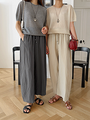 Leon Curved Linen Pants 