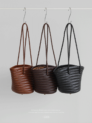 [Dg] Egora Leather Weaving Shoulder Bag