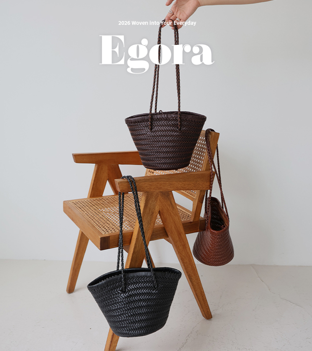 [Dg] Egora Leather Weaving Shoulder Bag