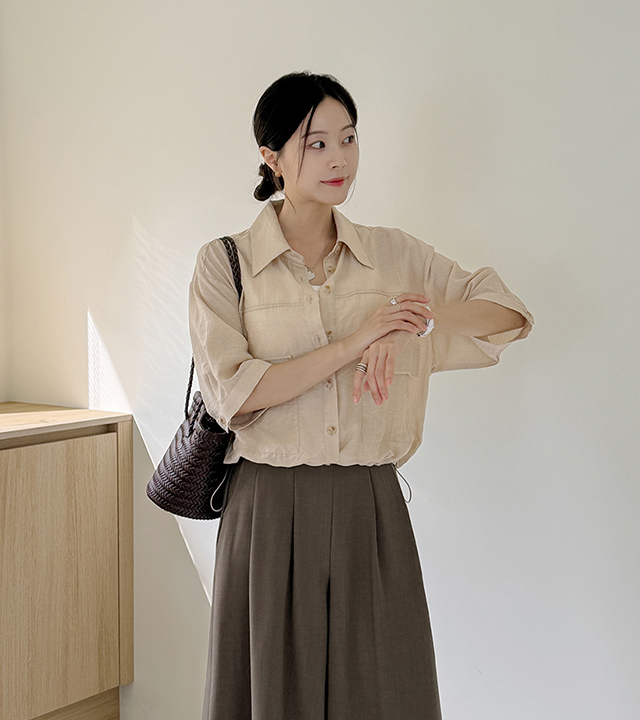 Walnut pocket linen jacket