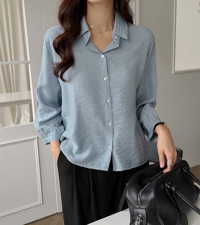 Shells Wrinkle 3/4 Sleeve Shirt