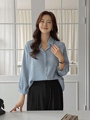 Shells Wrinkle 3/4 Sleeve Shirt