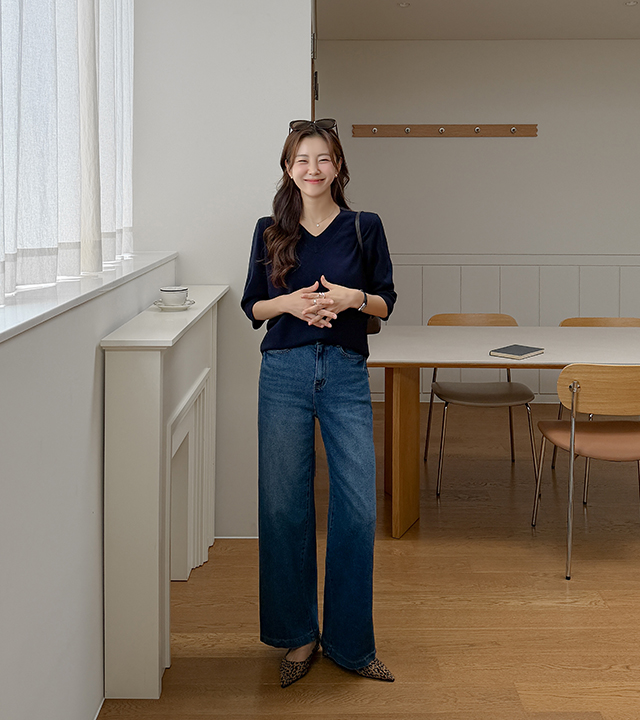 Zelin wide denim pants