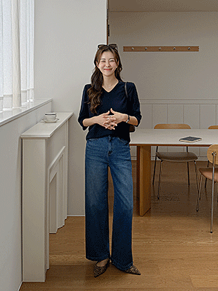 Zelin wide denim pants