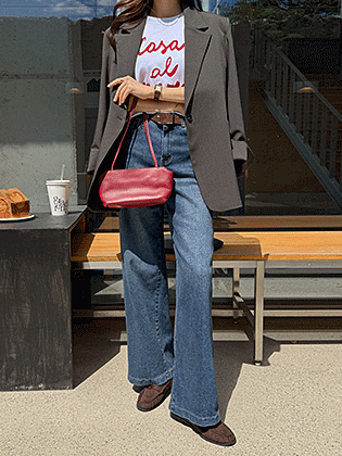 Zelin wide denim pants