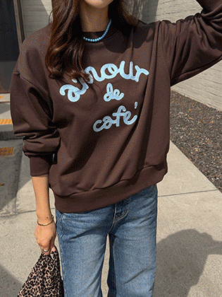 De Cafe Chain Embroidery Sweatshirt