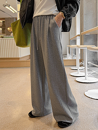 Naive Wide Pintuck Elastic Pants