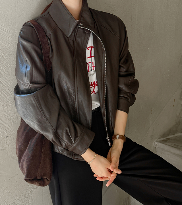 Seated Leather Blouson