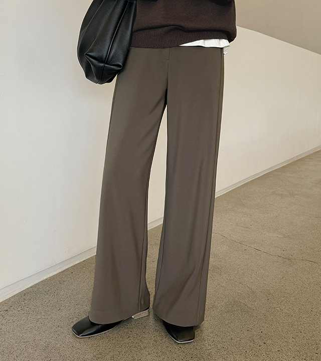 [MADE] Slangy Wide Hidden Banding Slacks
