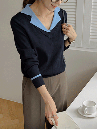 Ovenning Layered Collar Knit