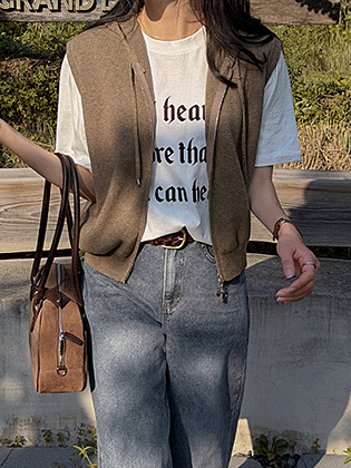 Moel Hooded Knit Vest
