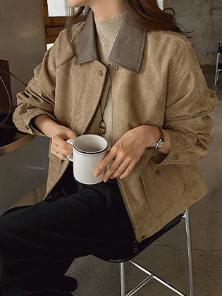 Daily Suede Zip-Up Jacket