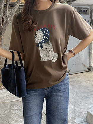 Babushka doggy short-sleeve T-shirt