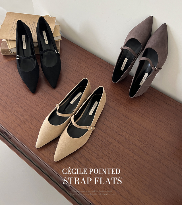 Cecil Pointed Strap Flats