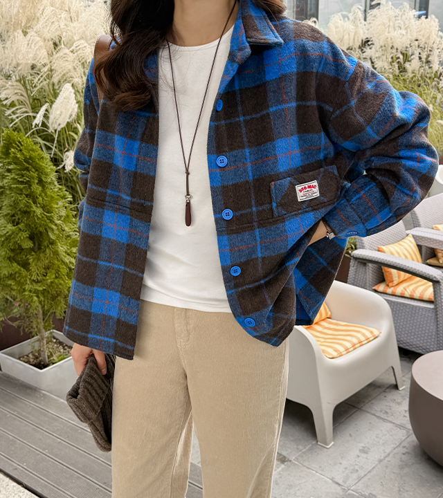 Bro Oversized Check Shirt Jacket