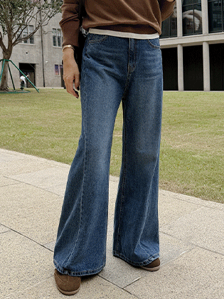 Sleek Flare Denim Pants