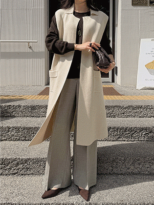 Poise Cash Tailored Long Vest
