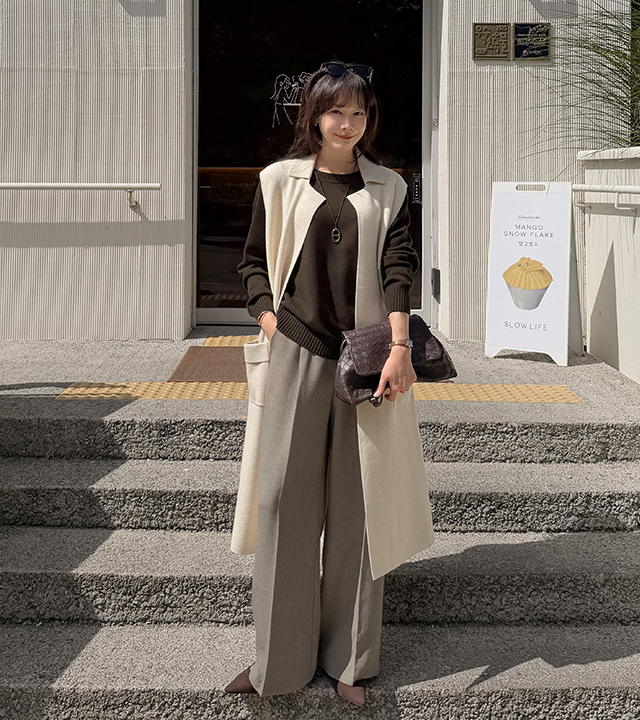 Poise Cash Tailored Long Vest
