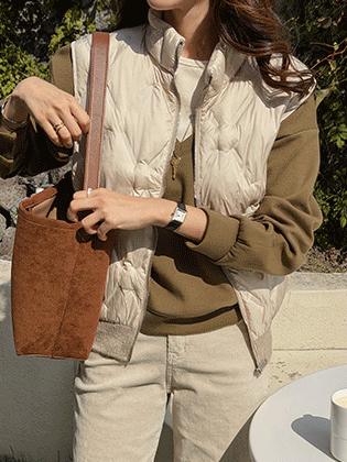 Daya Quilted Color-Blocked Knit Vest