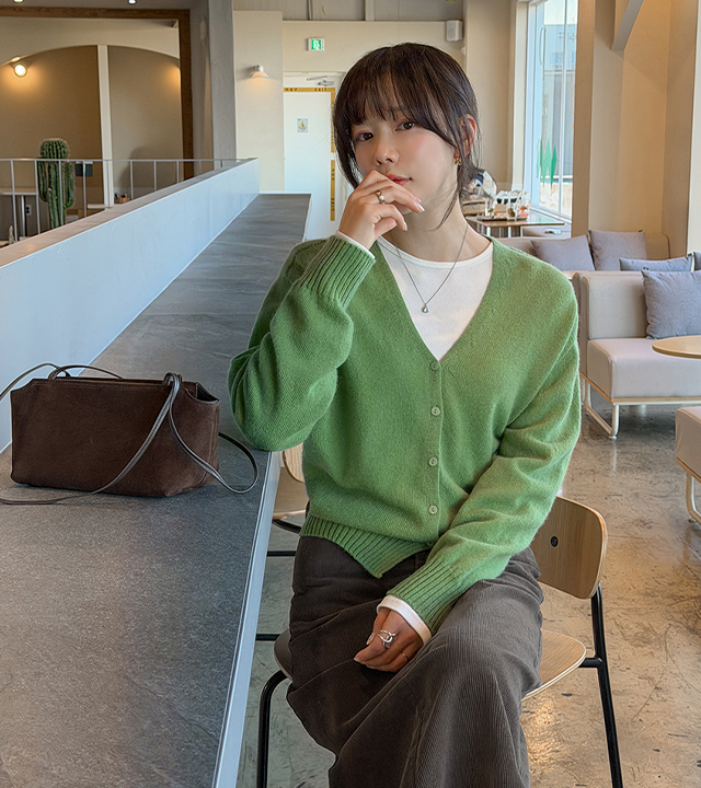 [MADE] Core Wool 100% Whole Garment Knit Cardigan 