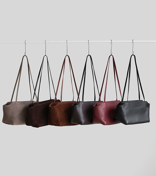 Raw-style lambskin terrace bag