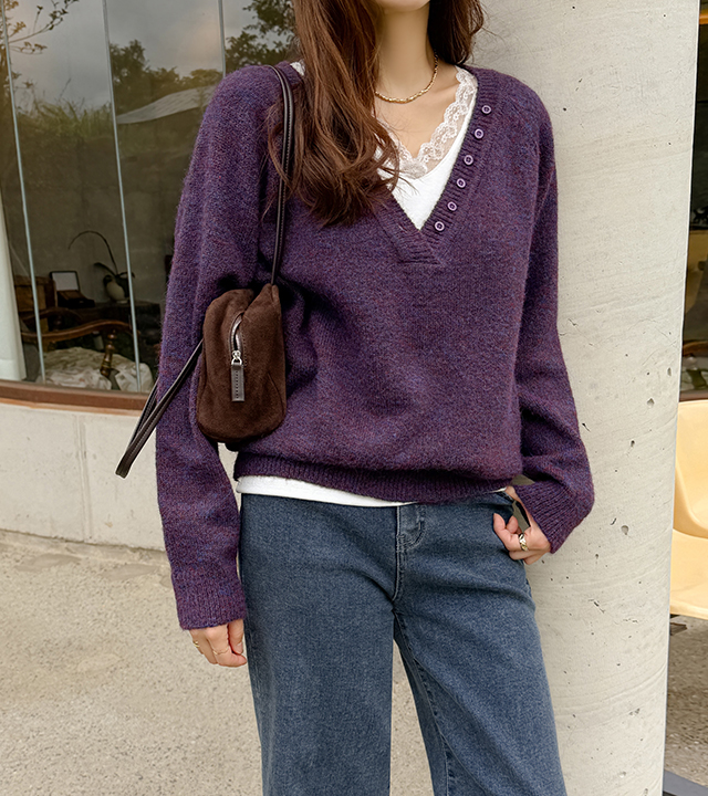 Sera button point knit
