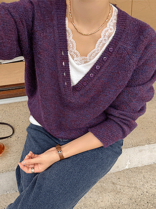 Sera button point knit