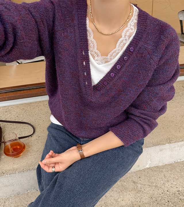 Sera button point knit