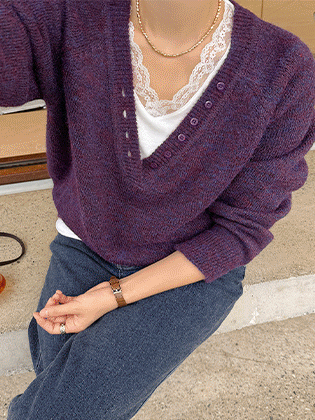 Sera button point knit