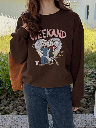 Maiden Double-Fleece Printed Sweatshirt