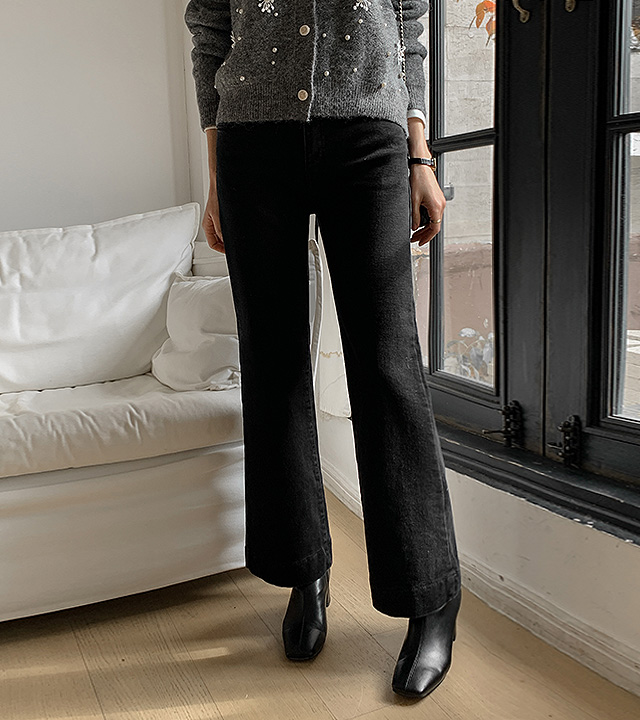 Limore brushed bootcut denim pants