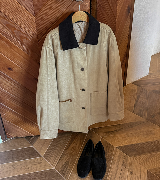 Haren Corduroy Collar Padded Jacket